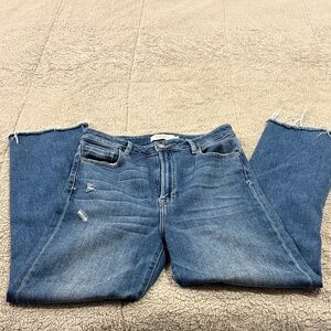 Stylish Blue Straight Leg Women's Jeans